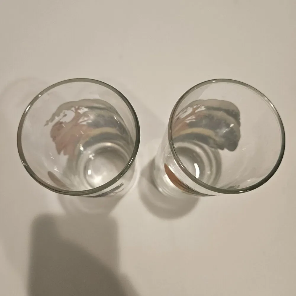 Two Beachbum Berry Sipping Surfing Santa Tom Collins Tiki Christmas Glasses